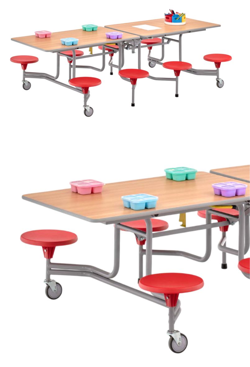 Director Table für Schulen in Dortmund – kompakte Tisch-Sitzgruppe für Mensa und Aufenthaltsraum